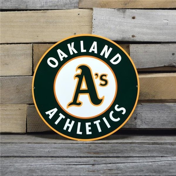 Authentic Street Signs Authentic Street Signs 94033 12 in. Oakland AS Circle Steel Logo 94033